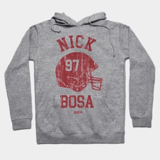 Nick Bosa San Francisco Helmet Font Hoodie